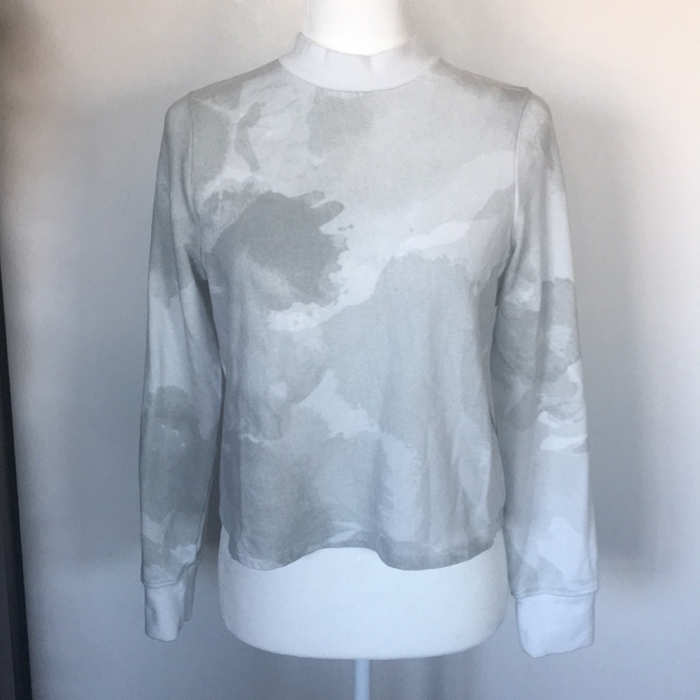 Alternative Cloud/Camo Pattern Cropped Sweatshirt - image 1